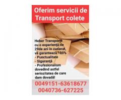 Transport colete, pachete Germania -Austria -Romania de la adresa la adresa