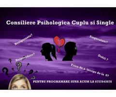 Consiliere psihologica pentru cupluri si oameni singuri
