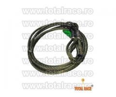 Cablu ridicare cu capete mansonate cu inima metalica Total Race